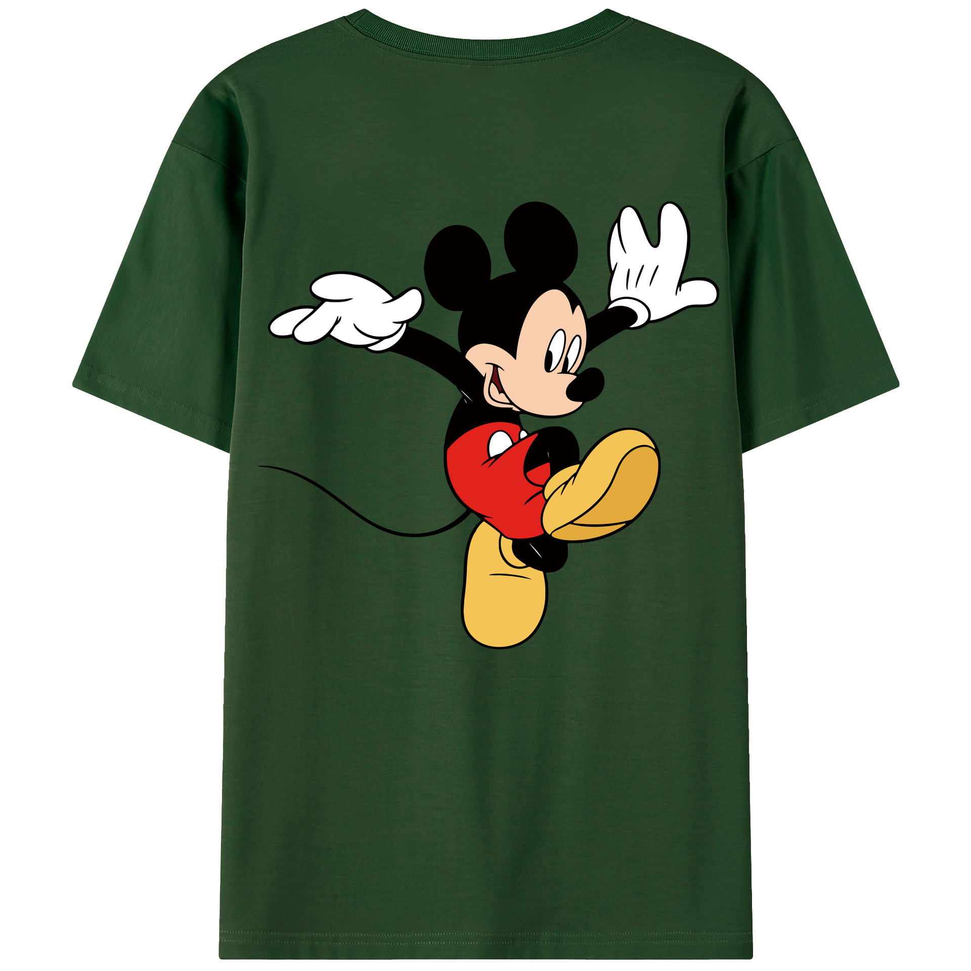 （画像用） ミッキーマウス Mickey Mouse 綿100％半袖Tシャツ（背面プリント）